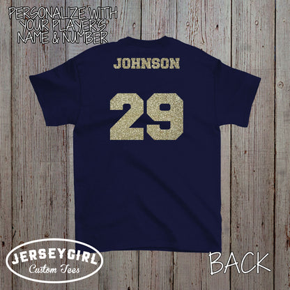 glitter field hockey goalie mom shirt