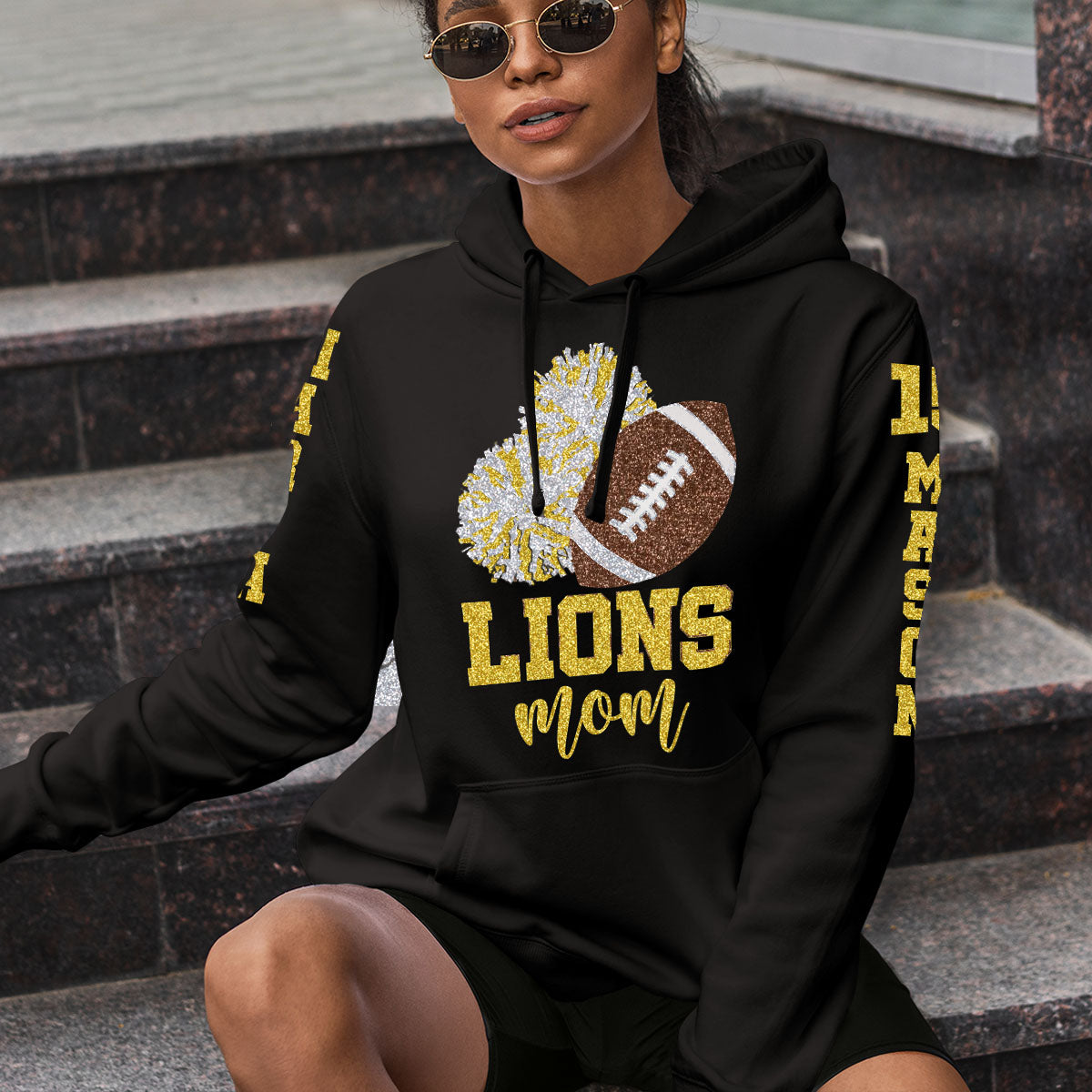 custom baseball and cheer mom hoodie