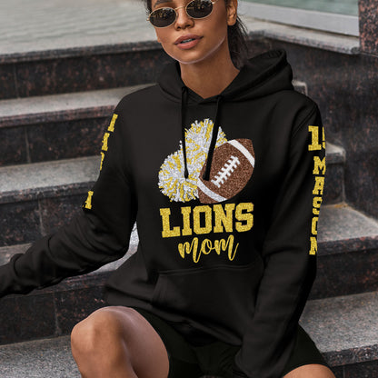 custom baseball and cheer mom hoodie