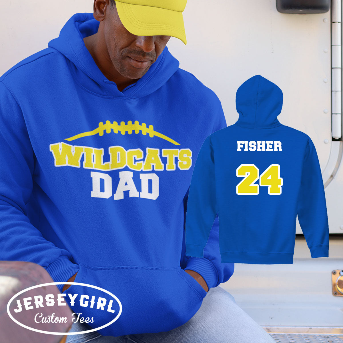custom football dad hoodie