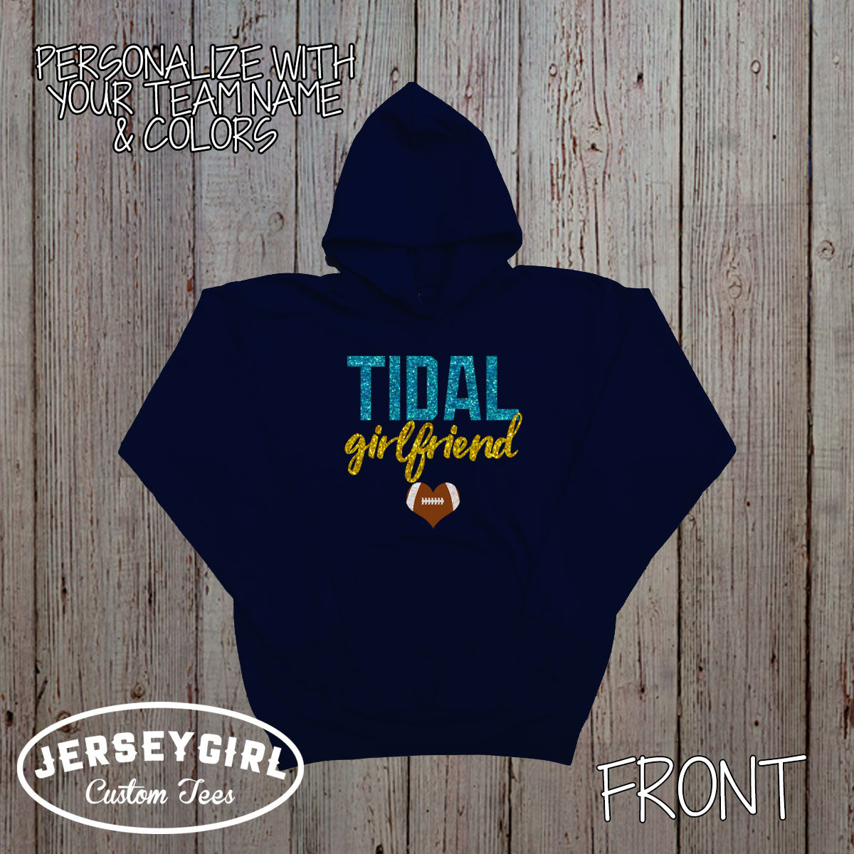 custom football girlfriend hoodie