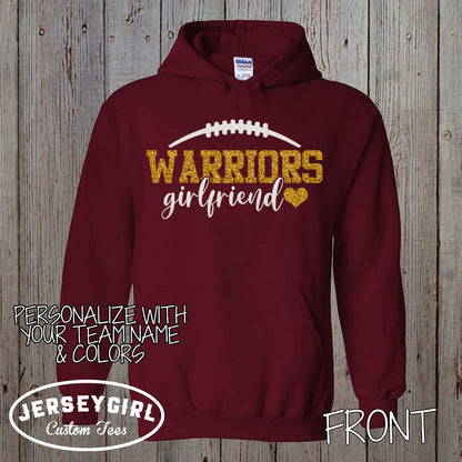 custom football girlfriend hoodie
