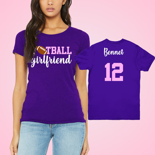 custom football girlfriend shirt