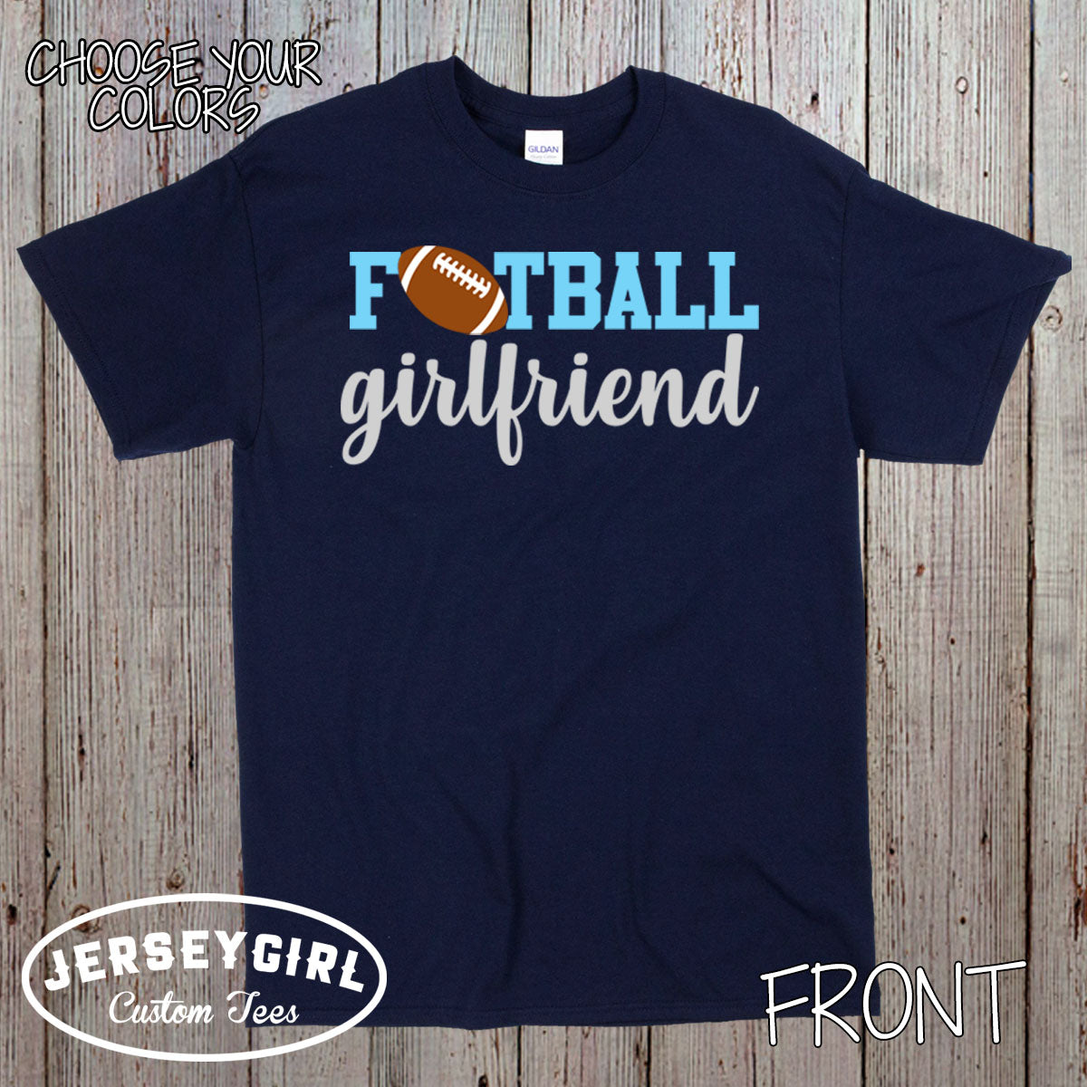 custom football girlfriend shirt