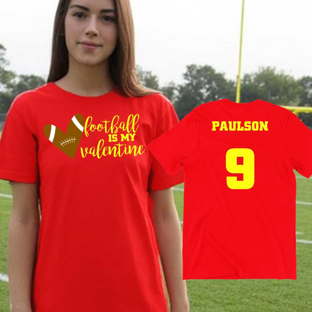 Football is My Valentine shirt
