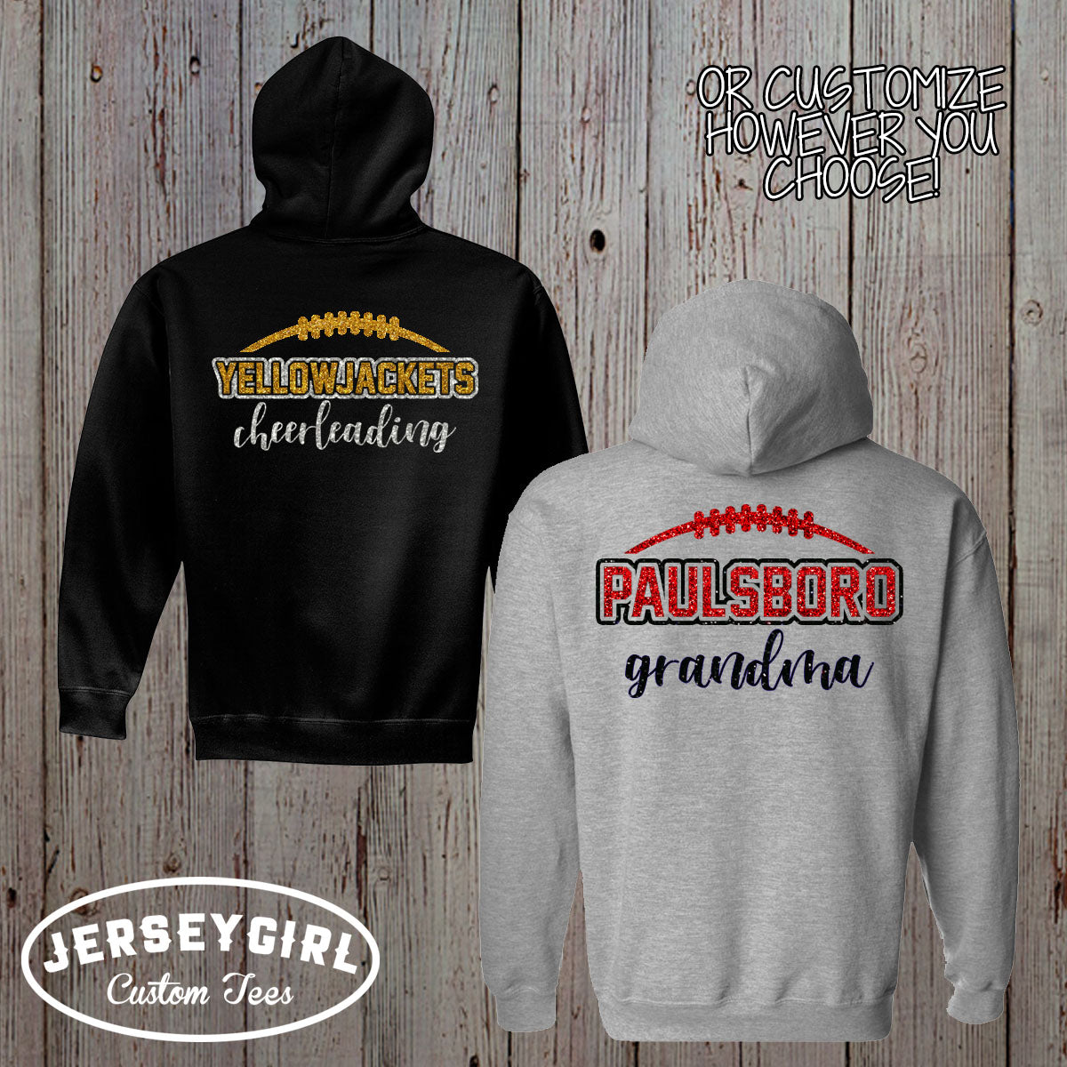 custom football mom zip up hoodie