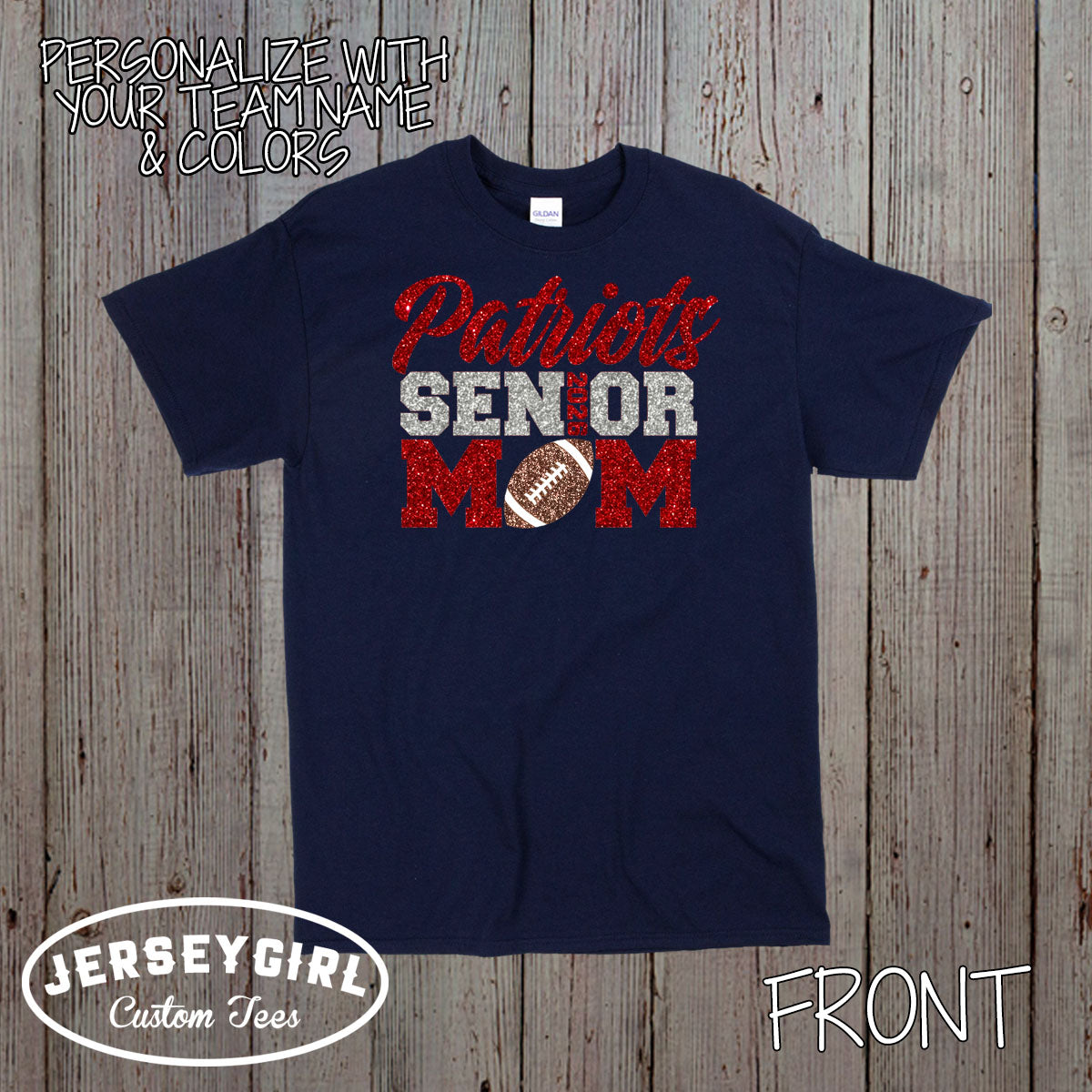 custom football senior mom shirt