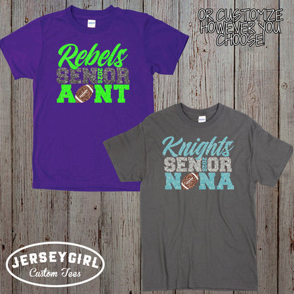 custom football senior mom shirt