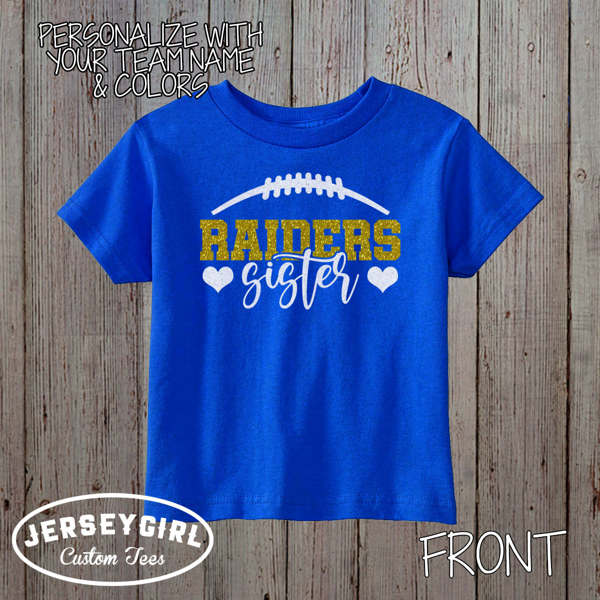 custom football sister baby bodysuit