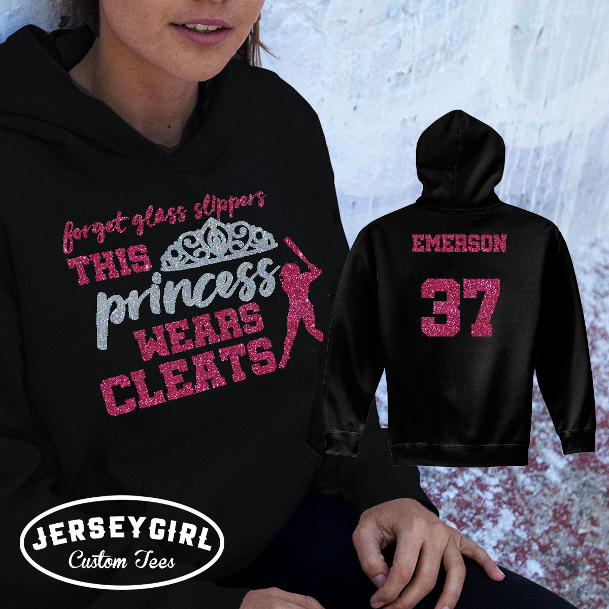 Forget Glass Slippers This Princess Wears Cleats Softball Hoodie