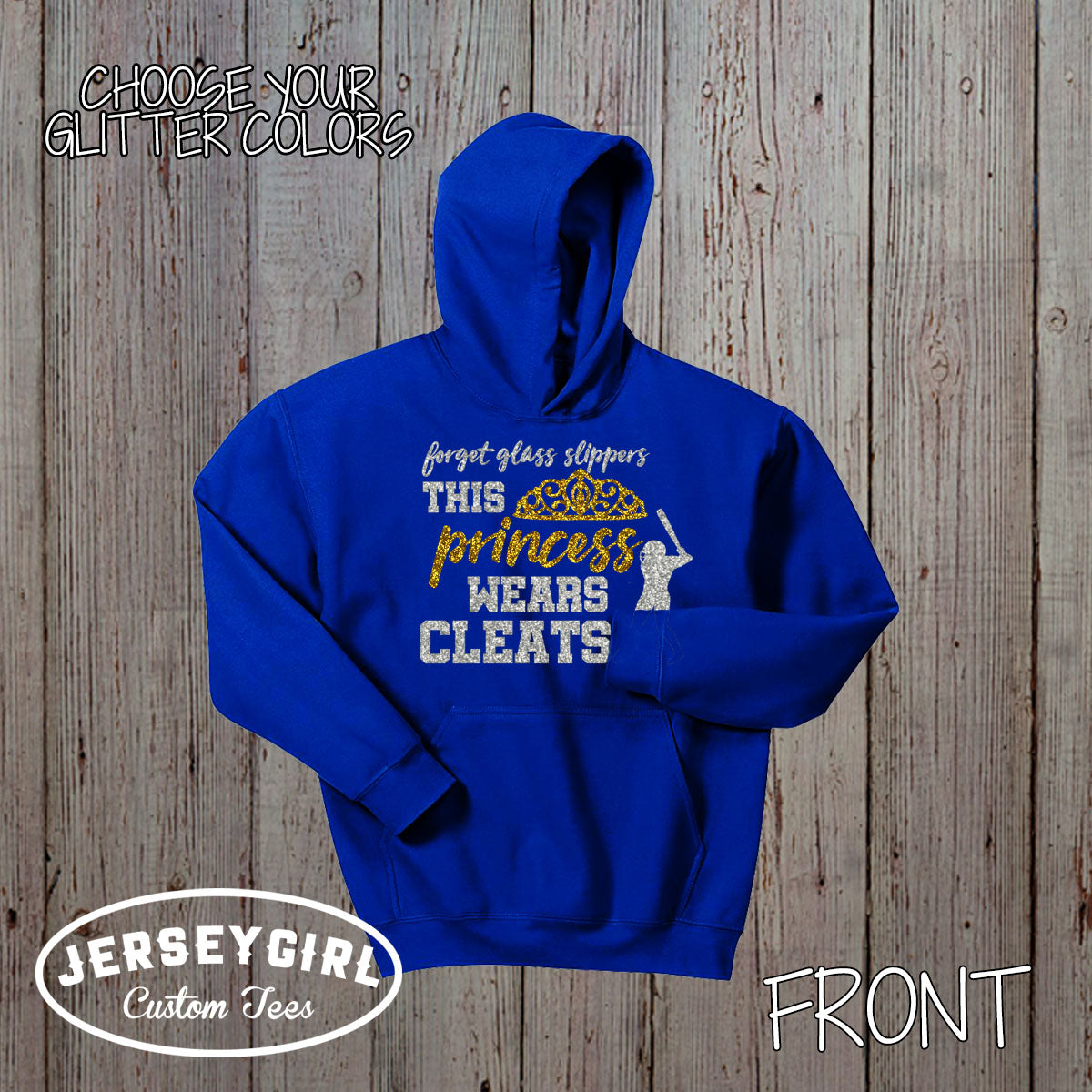 Forget Glass Slippers This Princess Wears Cleats Softball Hoodie