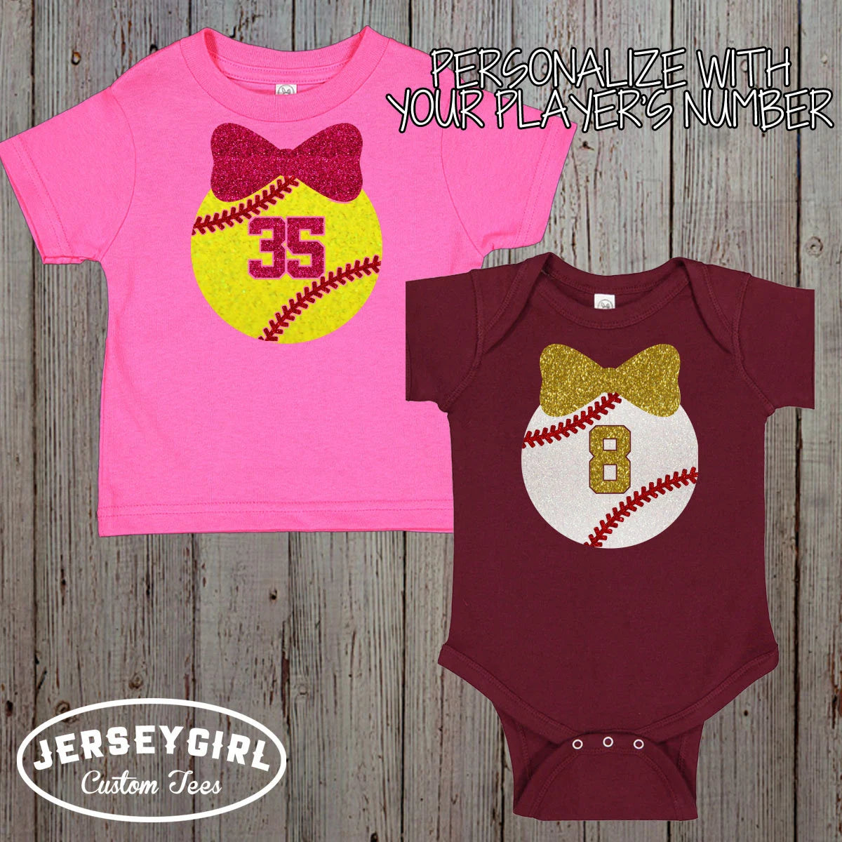 glitter baseball bow bodysuit