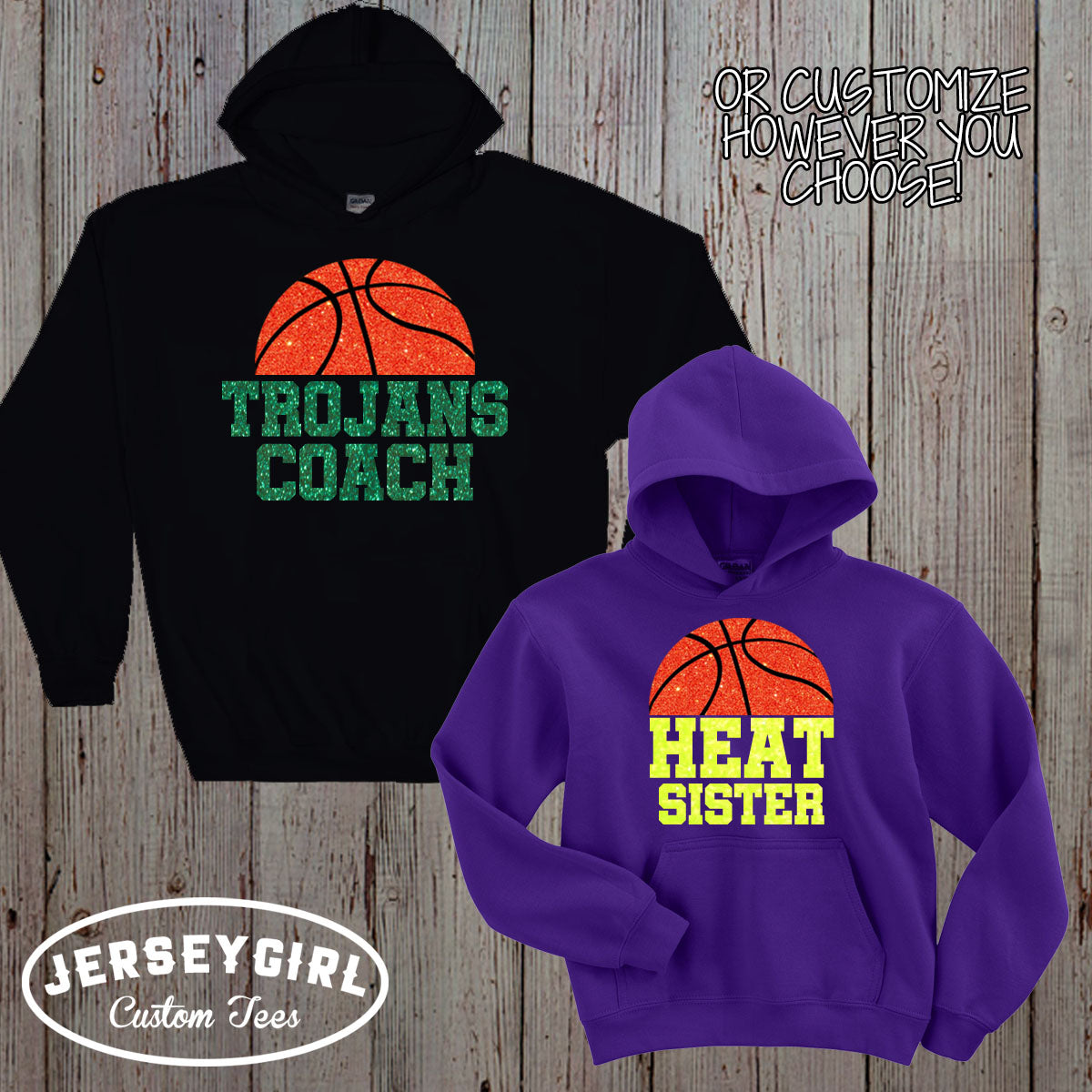 glitter basketball sweatshirt