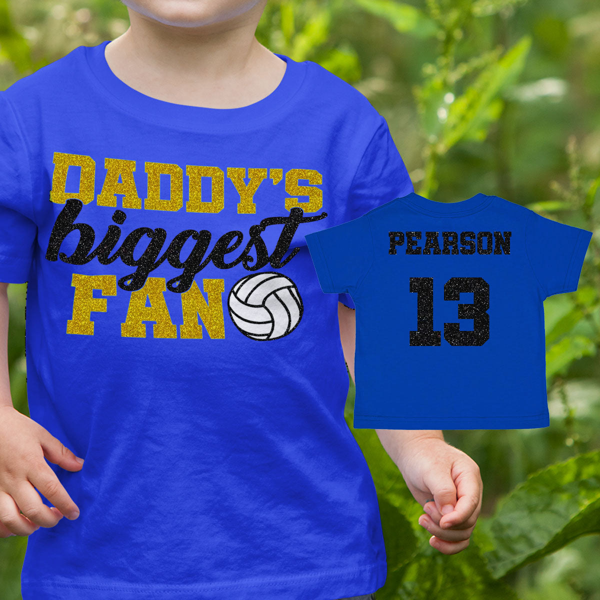 Glitter Daddy's Biggest Fan Volleyball Bodysuit / Shirt
