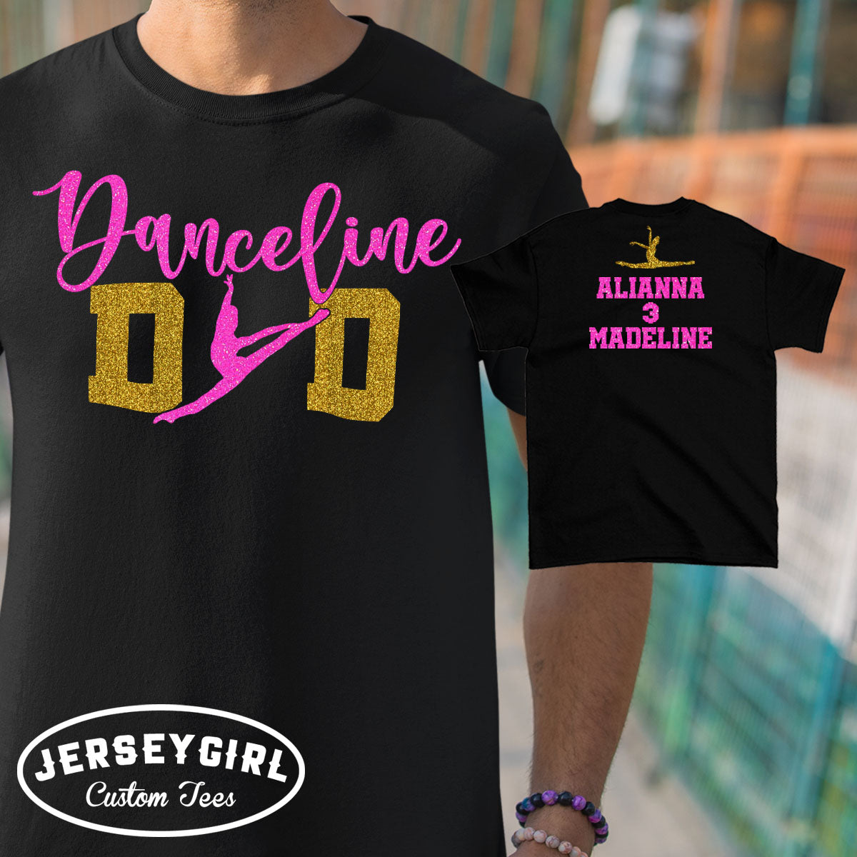 glitter dance dad shirt