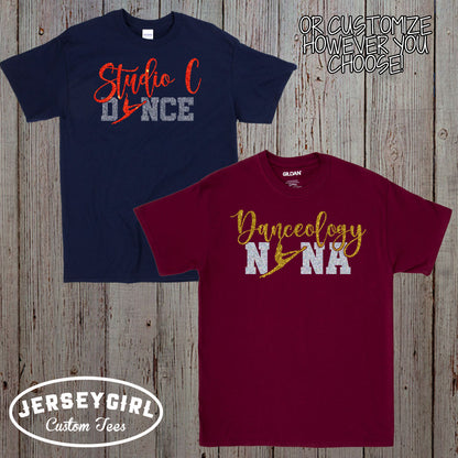 glitter dance mom shirt