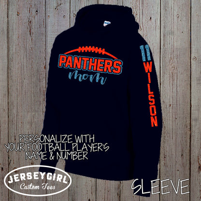 glitter football mom sweatshirt
