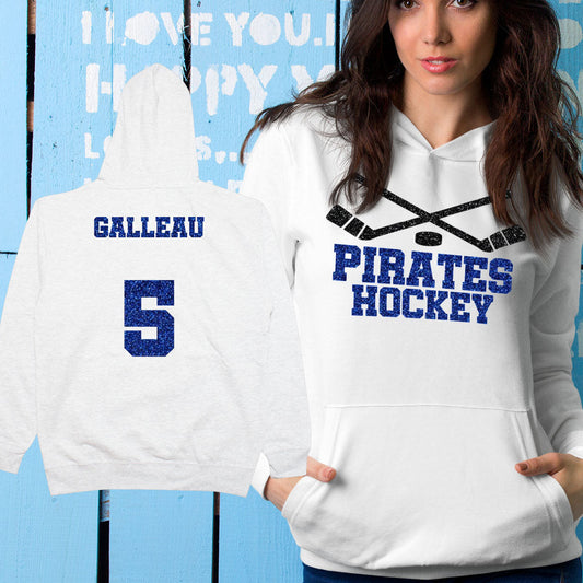 custom glitter hockey sweatshirt