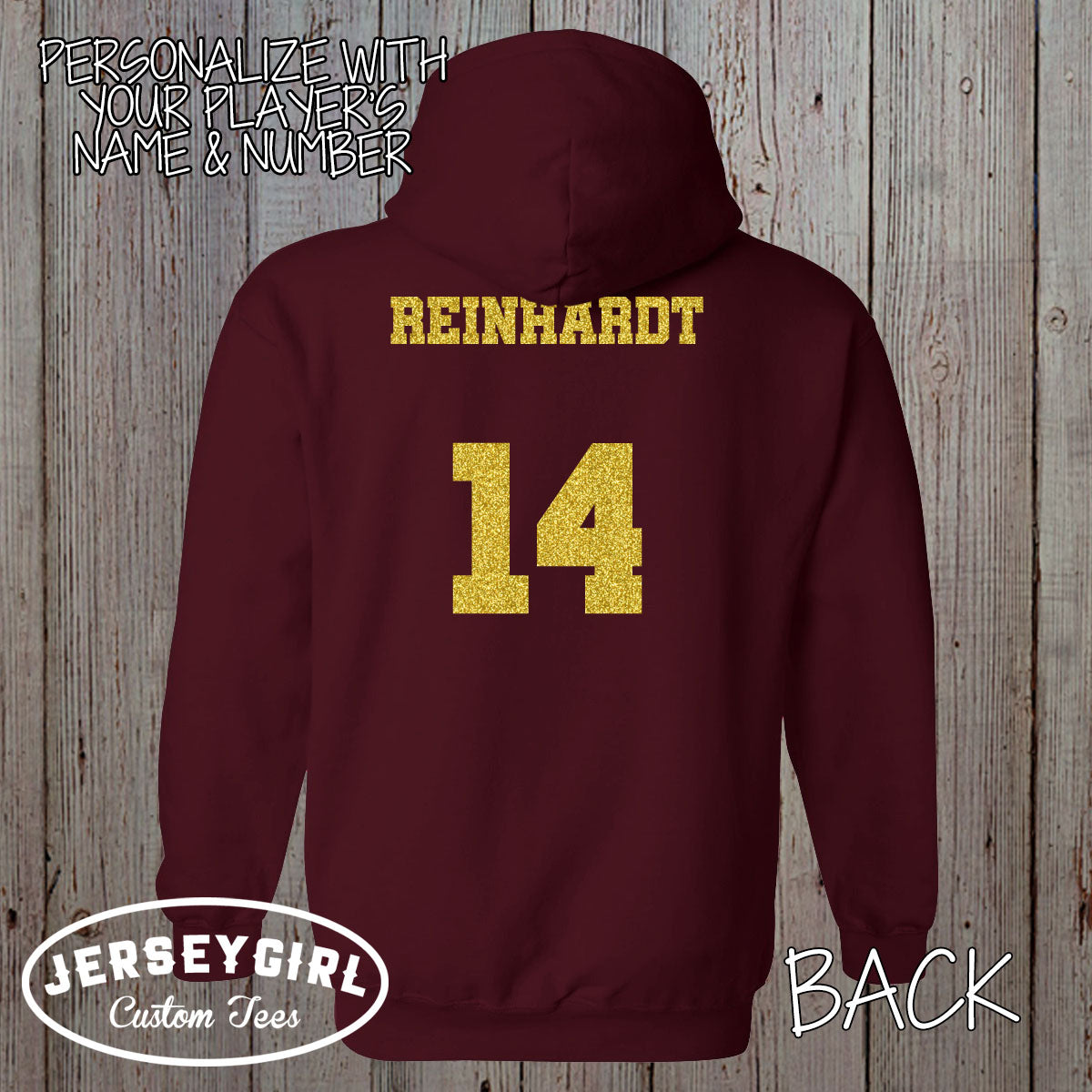 custom glitter lacrosse hoodie