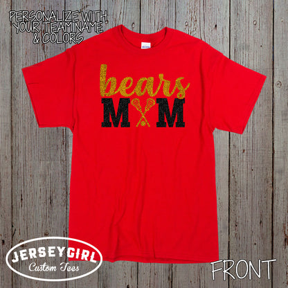 glitter lacrosse mom shirt