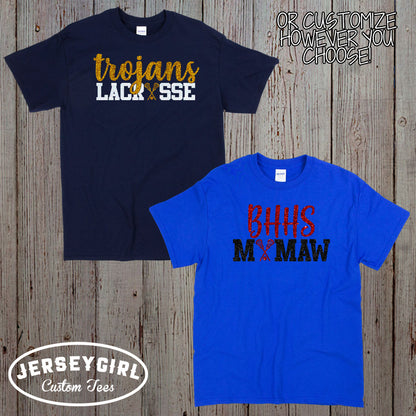 glitter lacrosse mom shirt