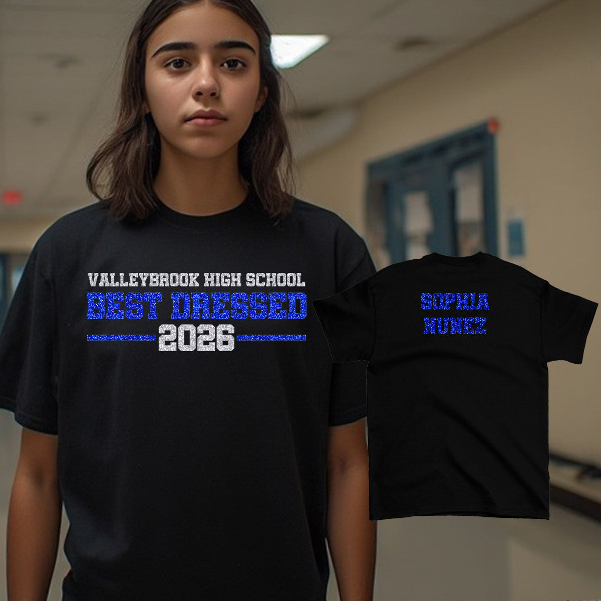 custom glitter senior superlative shirt