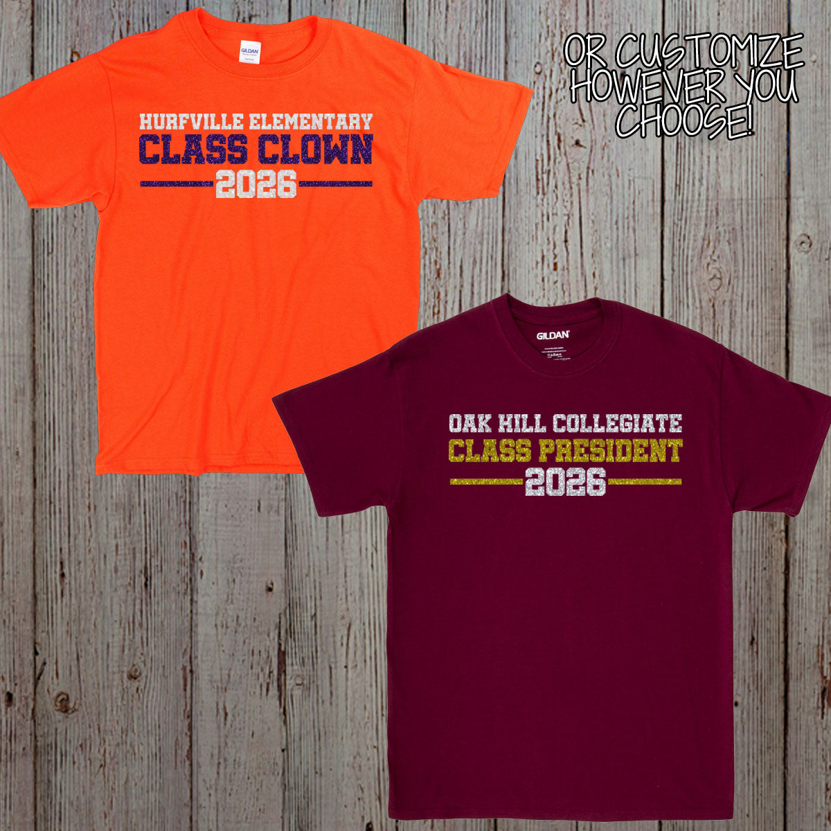 custom glitter senior superlative shirt