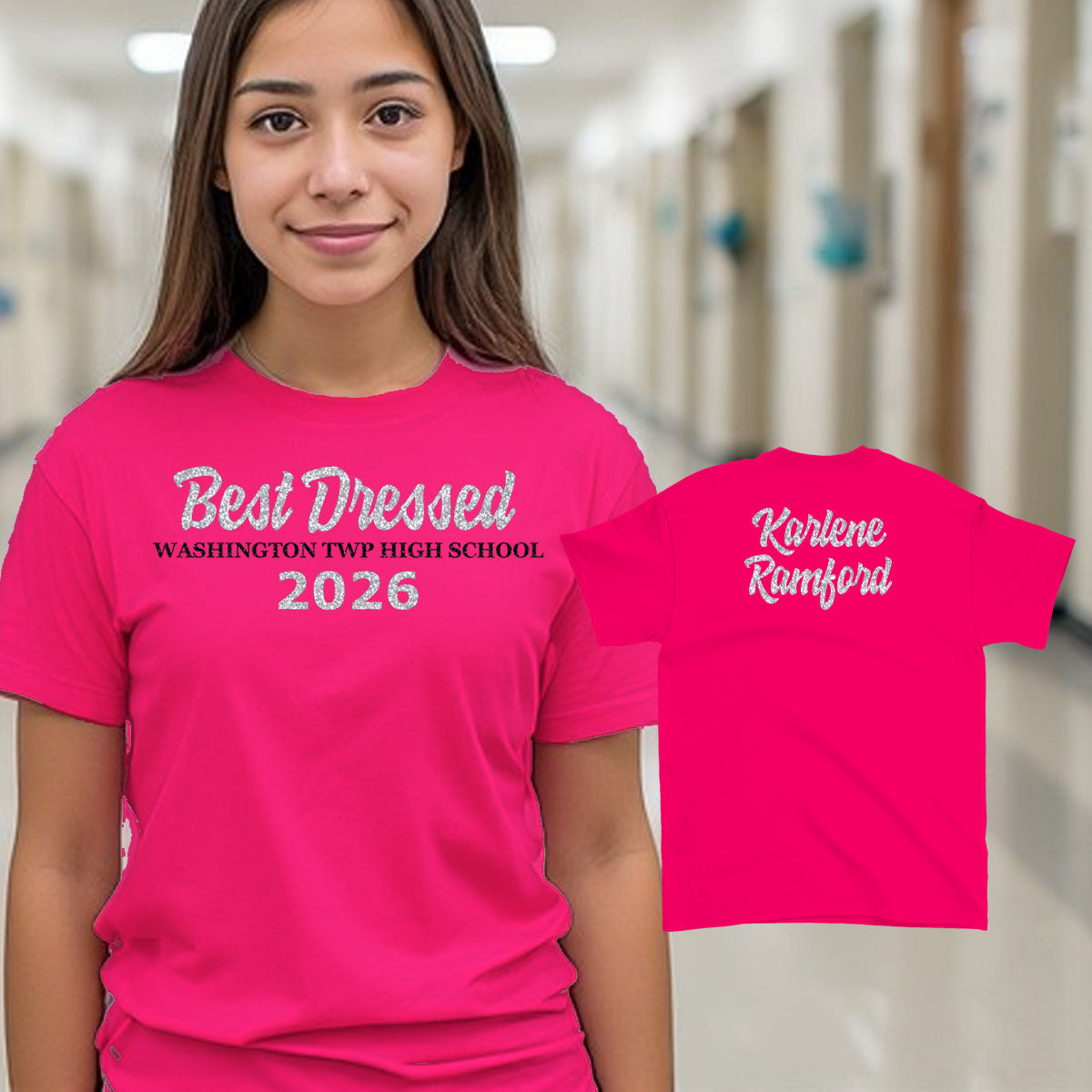 personalized glitter senior superlative shirt