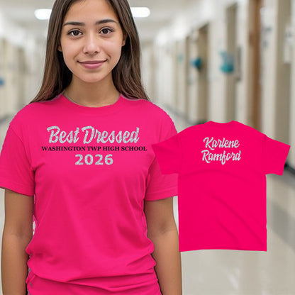 personalized glitter senior superlative shirt