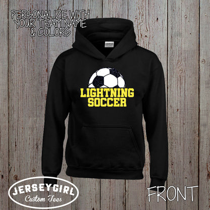 custom glitter soccer hoodie