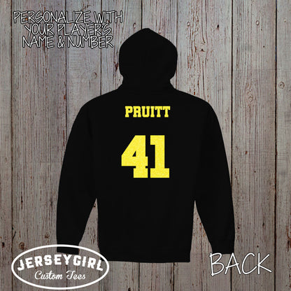 custom glitter soccer hoodie