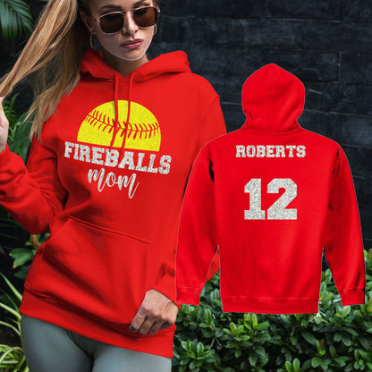 glitter softball mom sweatshirt