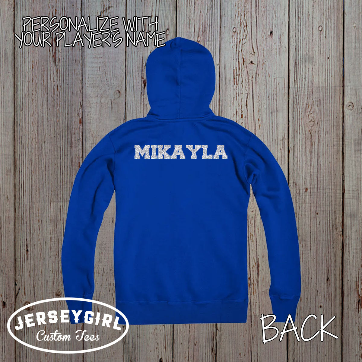 custom glitter tennis hoodie