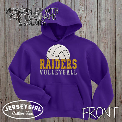 custom glitter volleyball hoodie