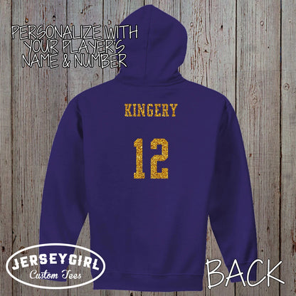 custom glitter volleyball hoodie