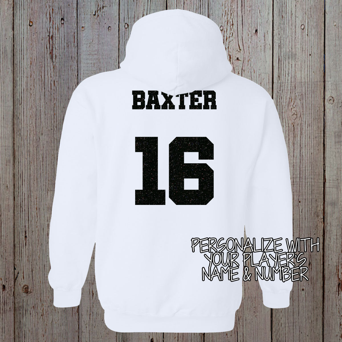 custom glitter volleyball mom hoodie