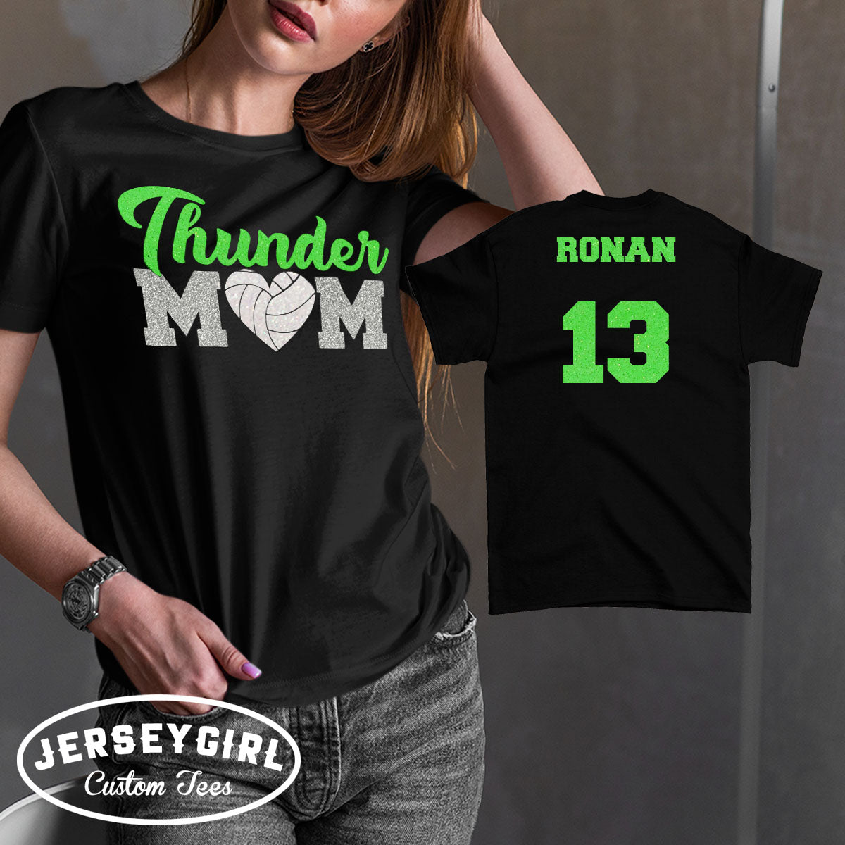 personalized cute volleyball mom shirt