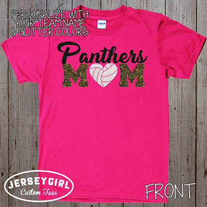 personalized cute volleyball mom shirt