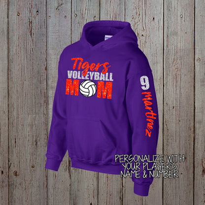 custom glitter volleyball mom sweatshirt