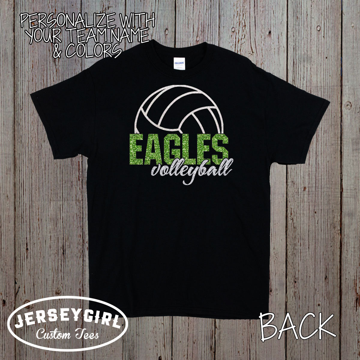 Personalized Glitter Volleyball Shirt