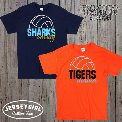 Personalized Glitter Volleyball Shirt