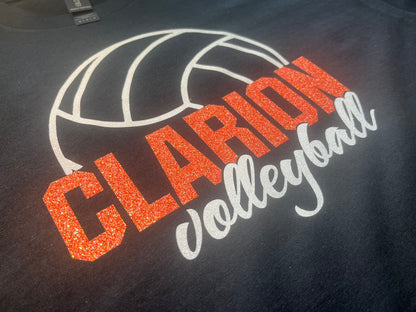 personalized glitter volleyball shirt 