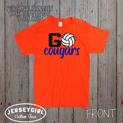custom go team volleyball shirt