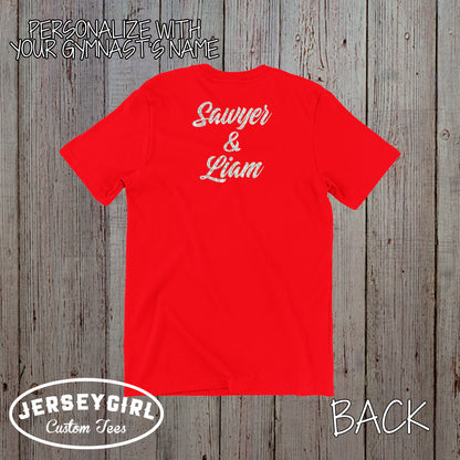 glitter boys gymnastics mom t-shirt