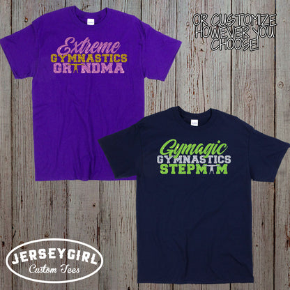 glitter boys gymnastics mom t-shirt