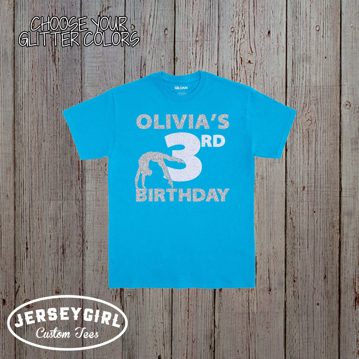 personalized gymnastics birthday shirt