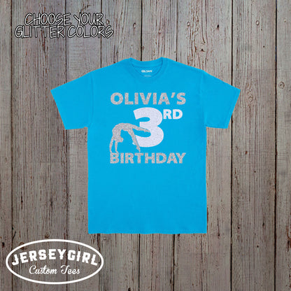 personalized gymnastics birthday shirt
