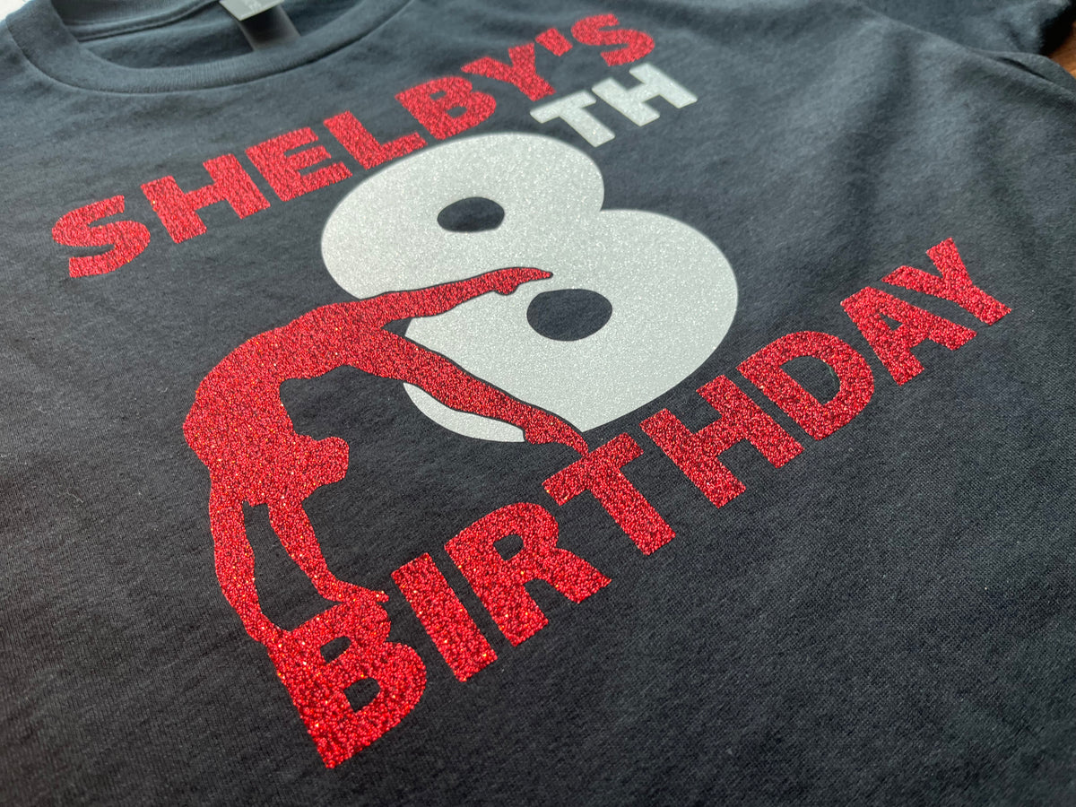 custom gymnastics birthday shirt