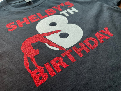 custom gymnastics birthday shirt