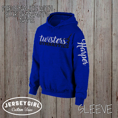 personalized glitter gymnastics hoodie